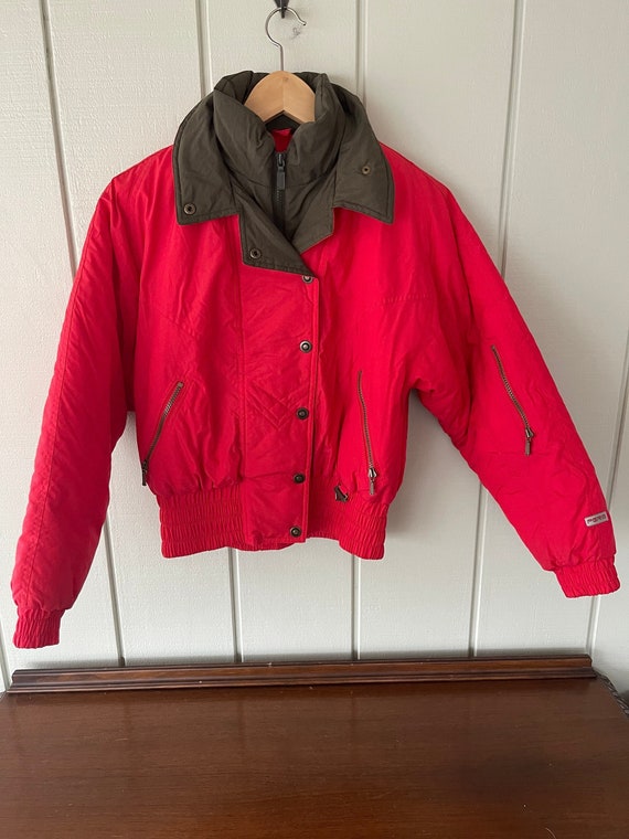 Fera Skiwear Retro Red Puffer Jacket