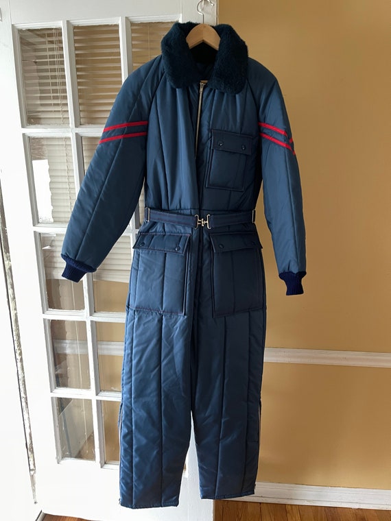 JC Penney Ski Apparel One-Piece Blue Suit - image 5