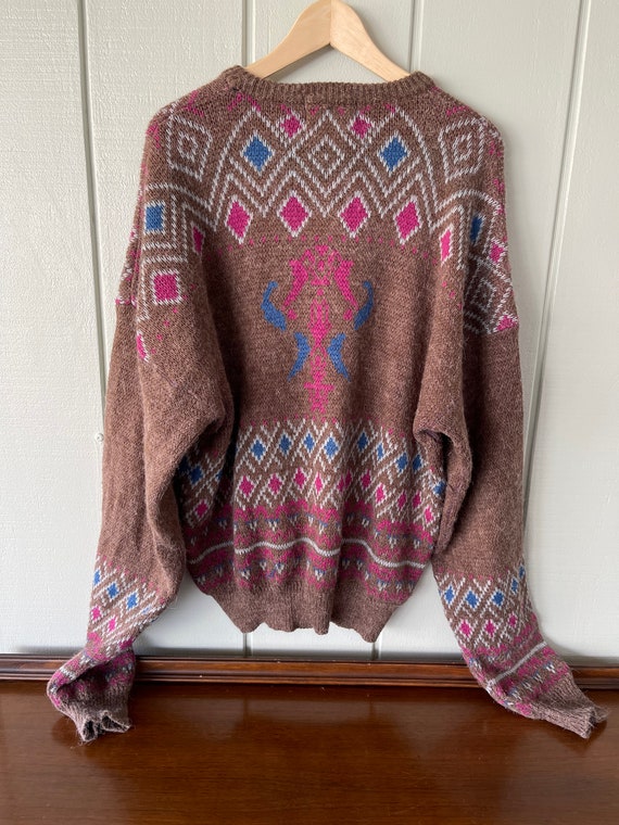 McGregor Funky Abstract Diamond Pattern Sweater - image 2