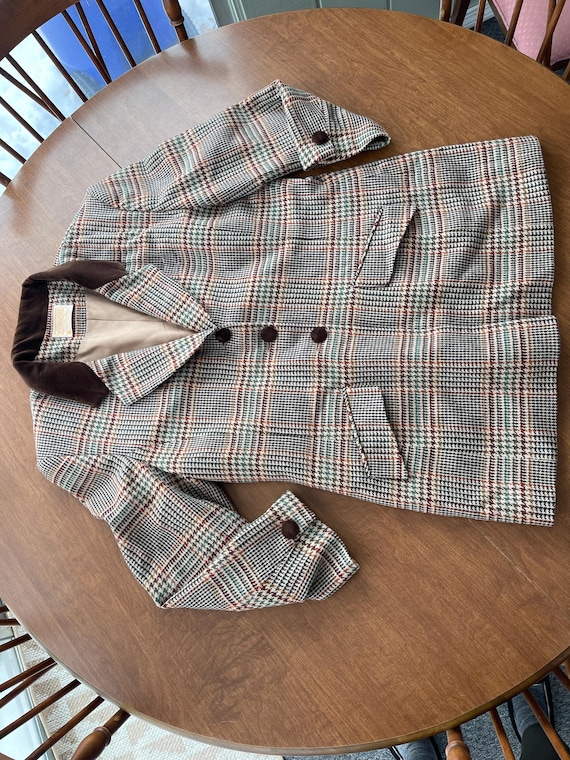 Pendleton Colorful Houndstooth Wool Blazer - image 6