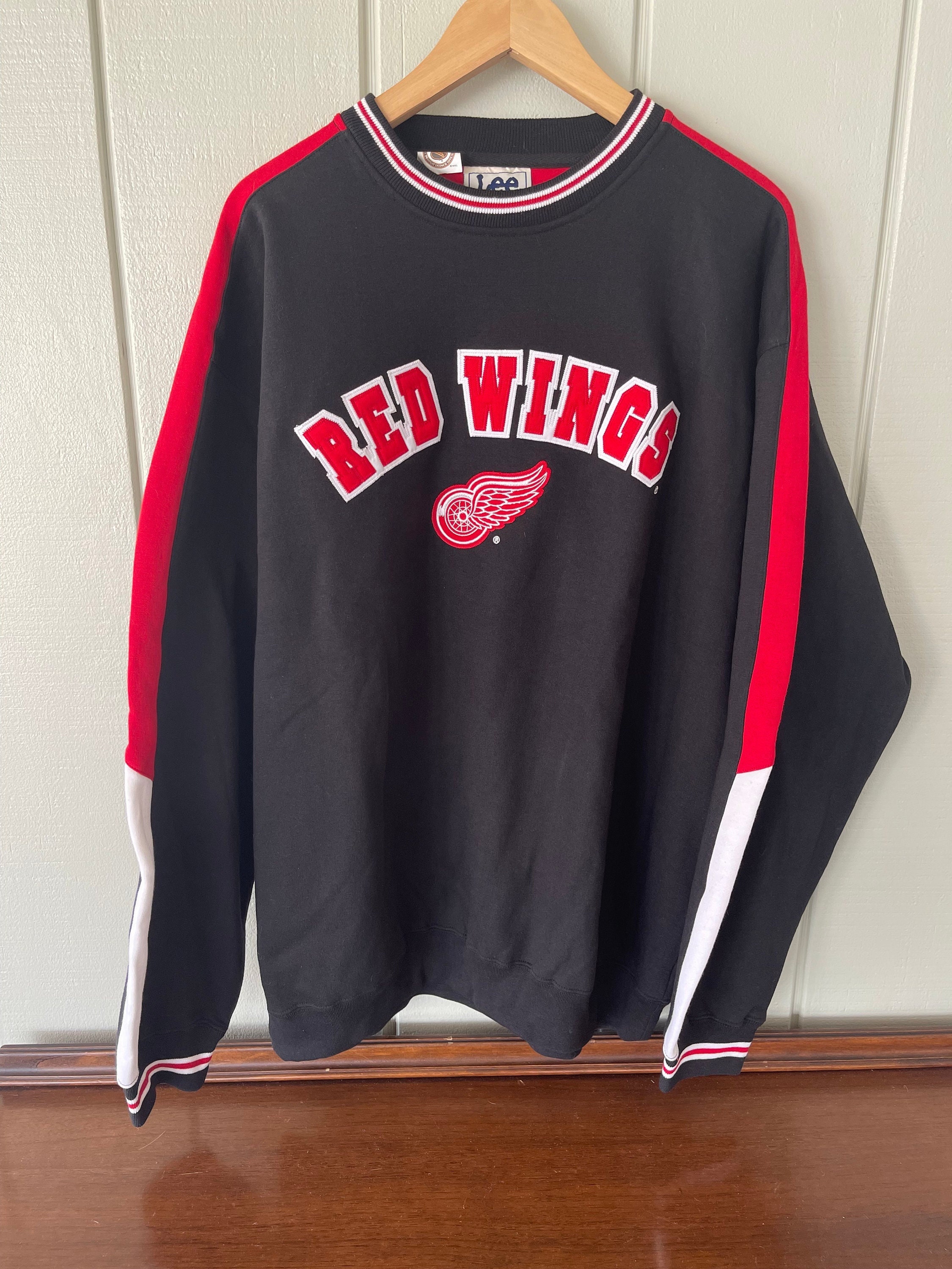 Vintage Lee Sport Detroit Red Wings Crewneck Sweatshirt Mens XL Pullover  NHL 90s