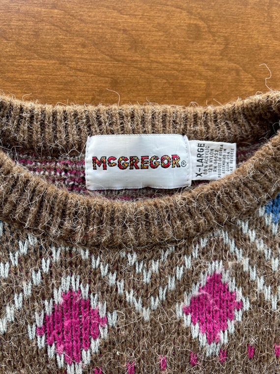 McGregor Funky Abstract Diamond Pattern Sweater - image 3