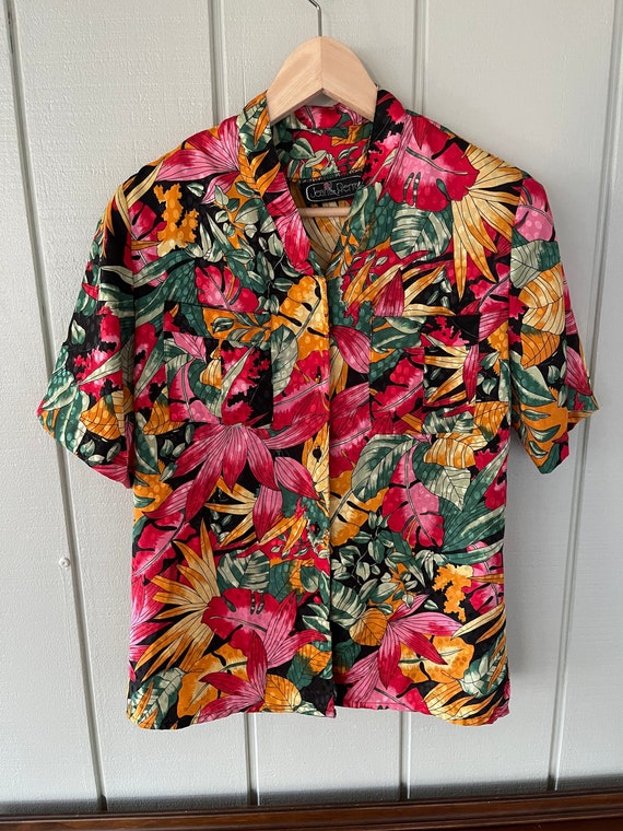 Jean De Pierre Funky Floral Shirt - Size 10