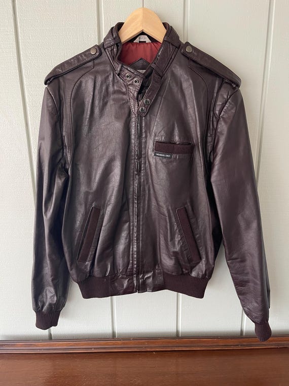 Vintage 1980s brown leather jacket - Gem