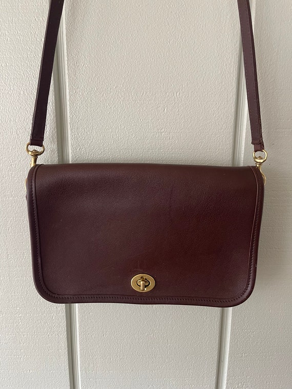 Coach 9755 Brown Leather Crossbody Handbag