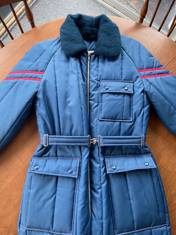 JC Penney Ski Apparel One-Piece Blue Suit - image 4