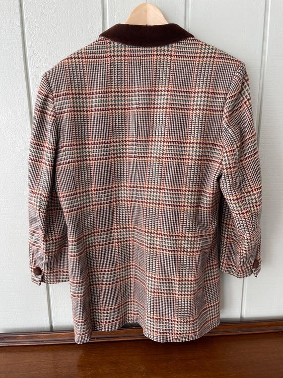 Pendleton Colorful Houndstooth Wool Blazer - image 2
