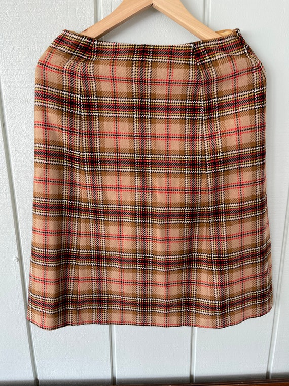 Pendleton Beige and Brown Plaid Matching Skirt Su… - image 3