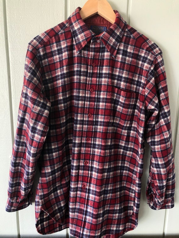 Pendleton Red Plaid Wool Flannel