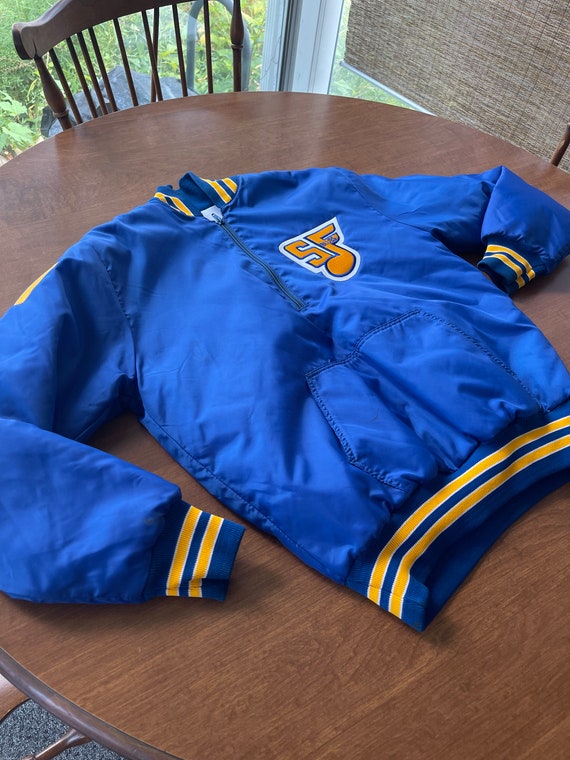 Blue Satin Bomber Varsity 'SF Blues #7 ' Jacket - image 8