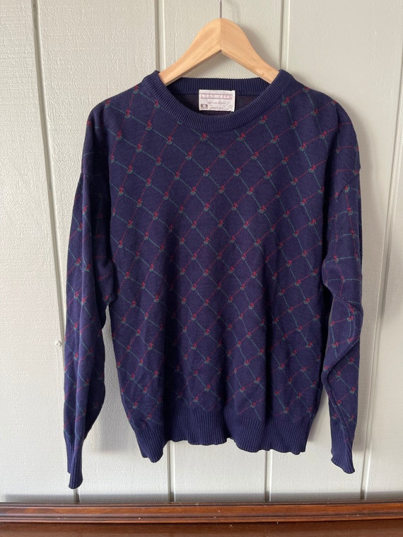 Lord Jeff Blue Duck Pattern Cotton Sweater