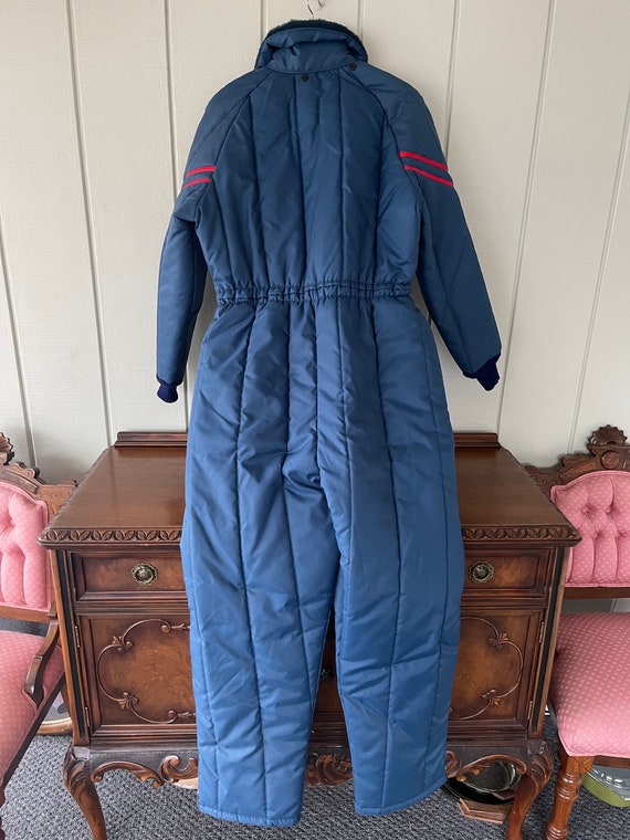 JC Penney Ski Apparel One-Piece Blue Suit - image 2