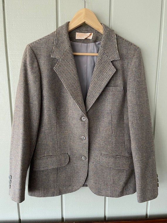 Pendleton 70's Gray Tweed Blazer - Size 12