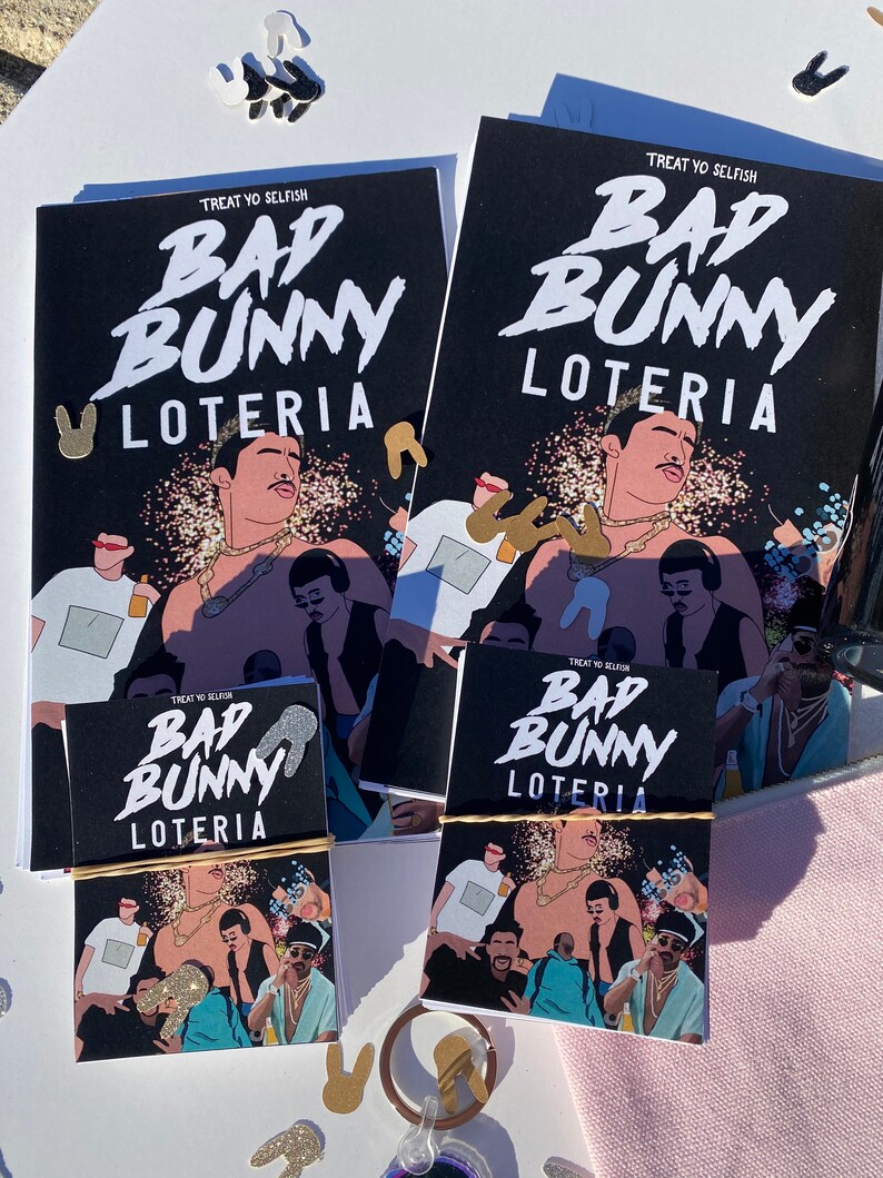 Download NEW DELUXE Bad Bunny Lotería Board Games Bingo Loteria | Etsy