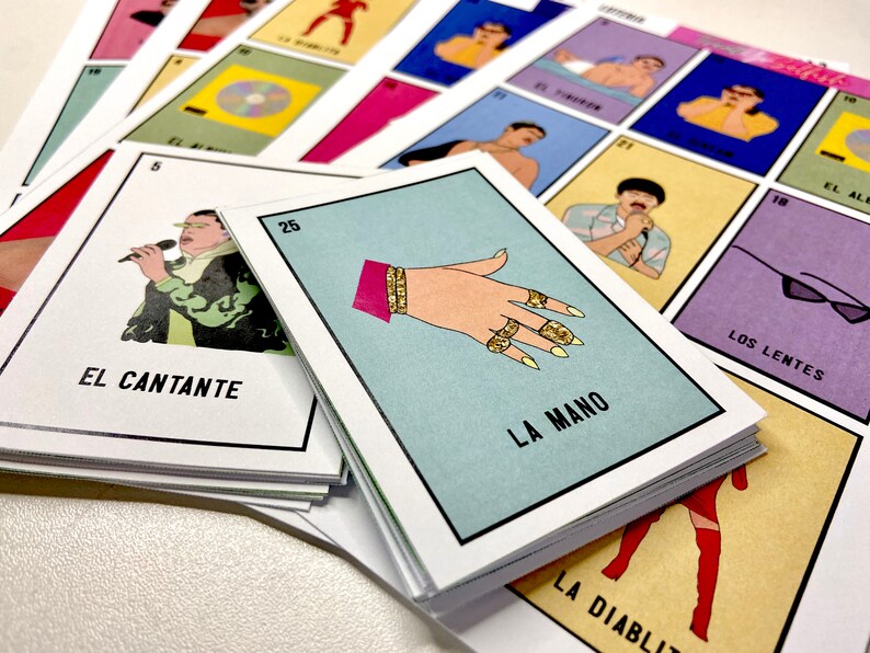 Download Bad Bunny LoterÃa Mexican Board Games Bingo Loteria | Etsy