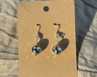 Disco Ball Earrings, ABBA Inspired Earrings, 80s Disco Jewelry, Gifts for her, Funky Earrings, Iridescent, Statement piece, New Years Eve