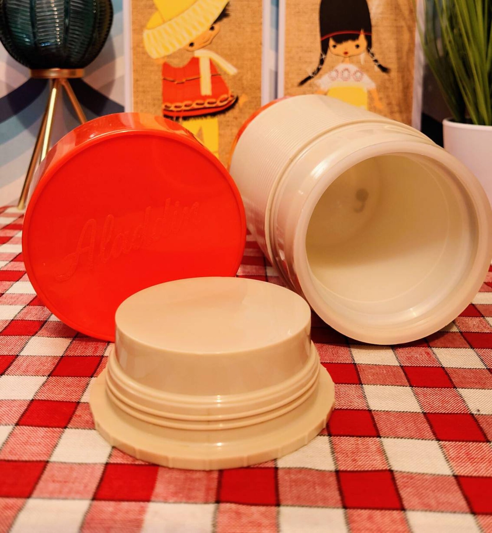 New Old Stock Vintage Aladdin Super Food Flasks. Made in Etsy UK