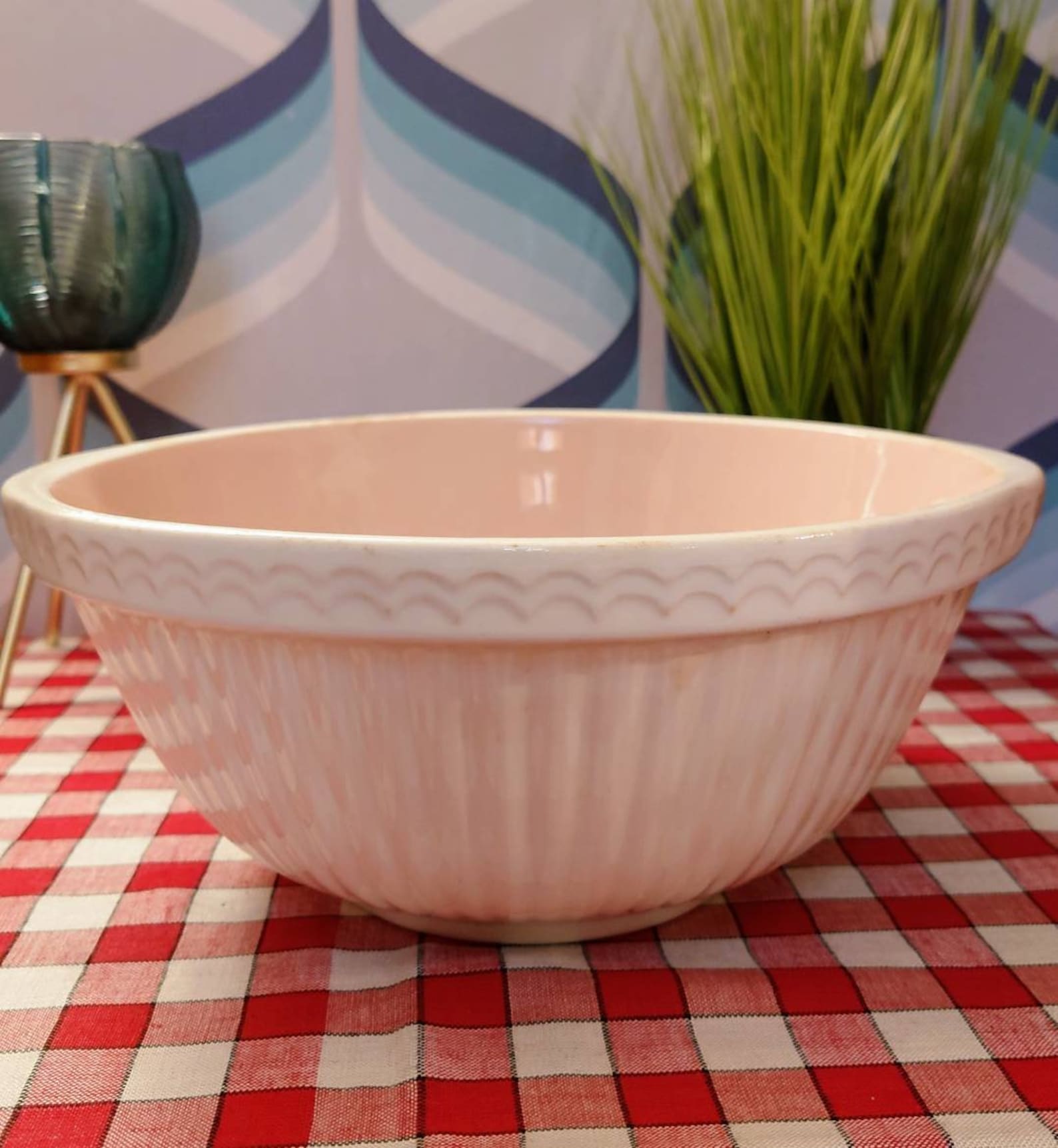 Large vintage ceramic TG Green easimix mixing bowl with Etsy