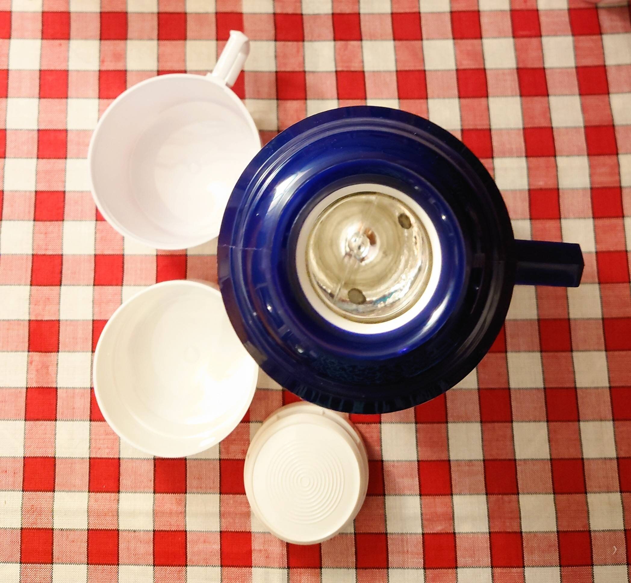 Vintage navy blue THERMOS Vogue flask. Made in England. 2 Etsy