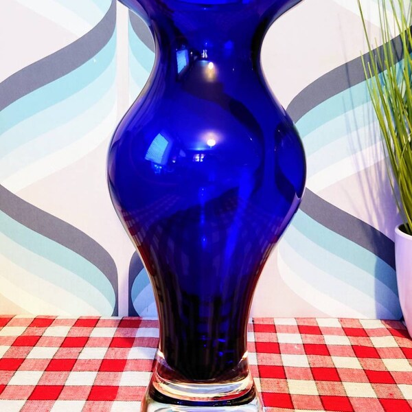 Cobalt Blue Vase Etsy UK
