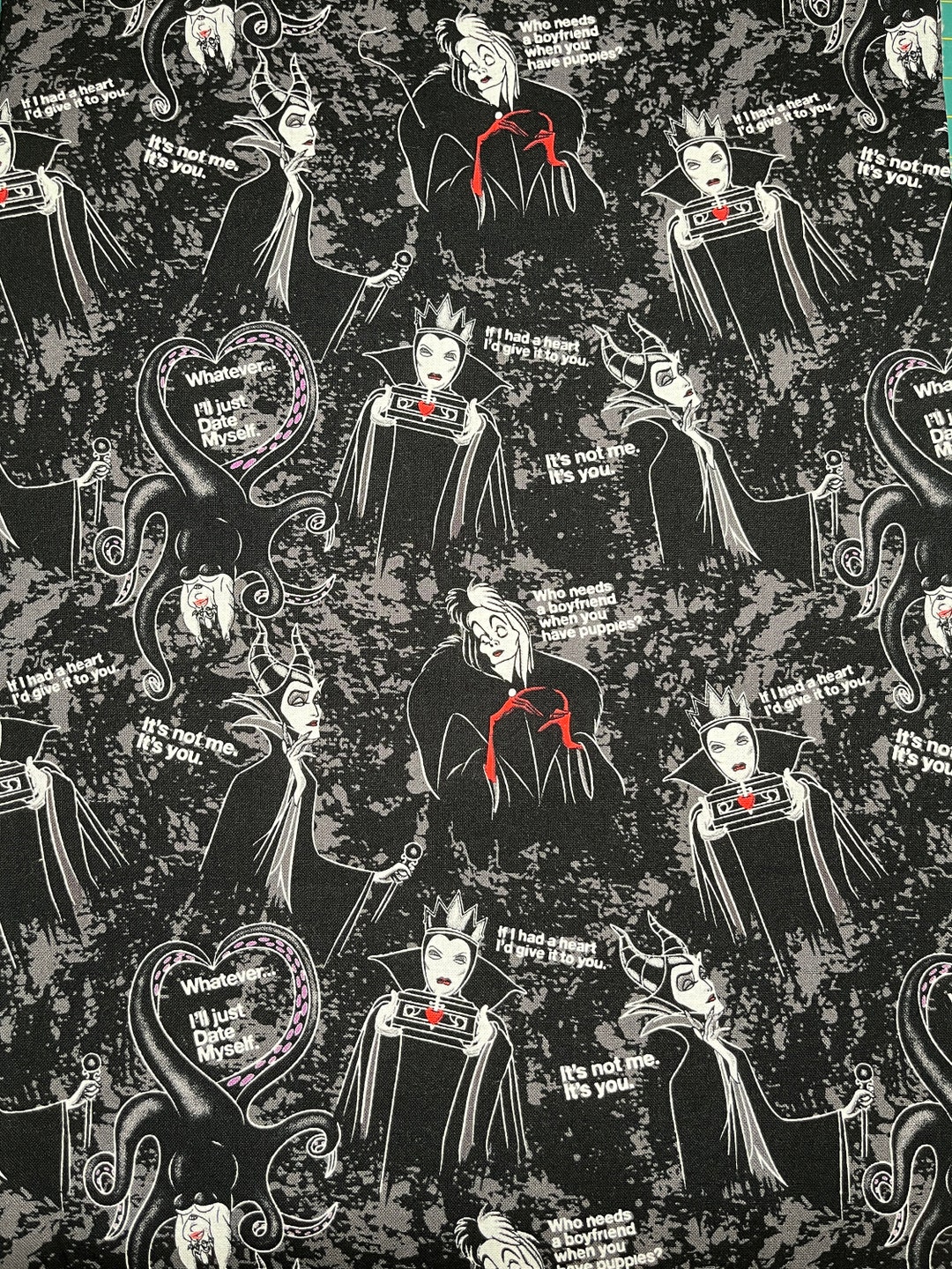 Disney's Villains Memes Cotton Fabric. - 1/2 Yd | Springs Creative | Destash  - Etsy, image size:1080x1440
