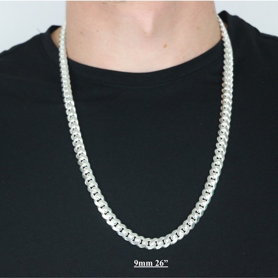 9MM Sterling Silver Miami Cuban Link 