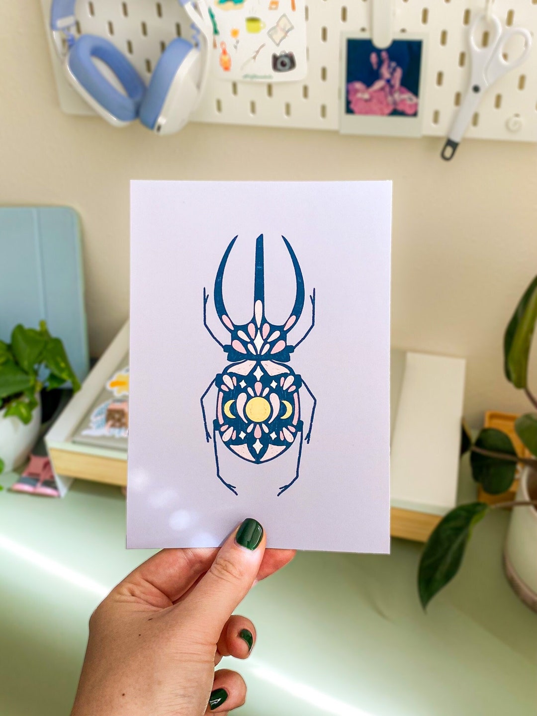 Mosaic Beetle Print 5x7 or 8x10 Wall Art for Office Dorm Etsy