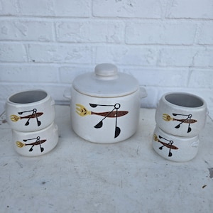 Vintage Soup Tureen and Four Bowls