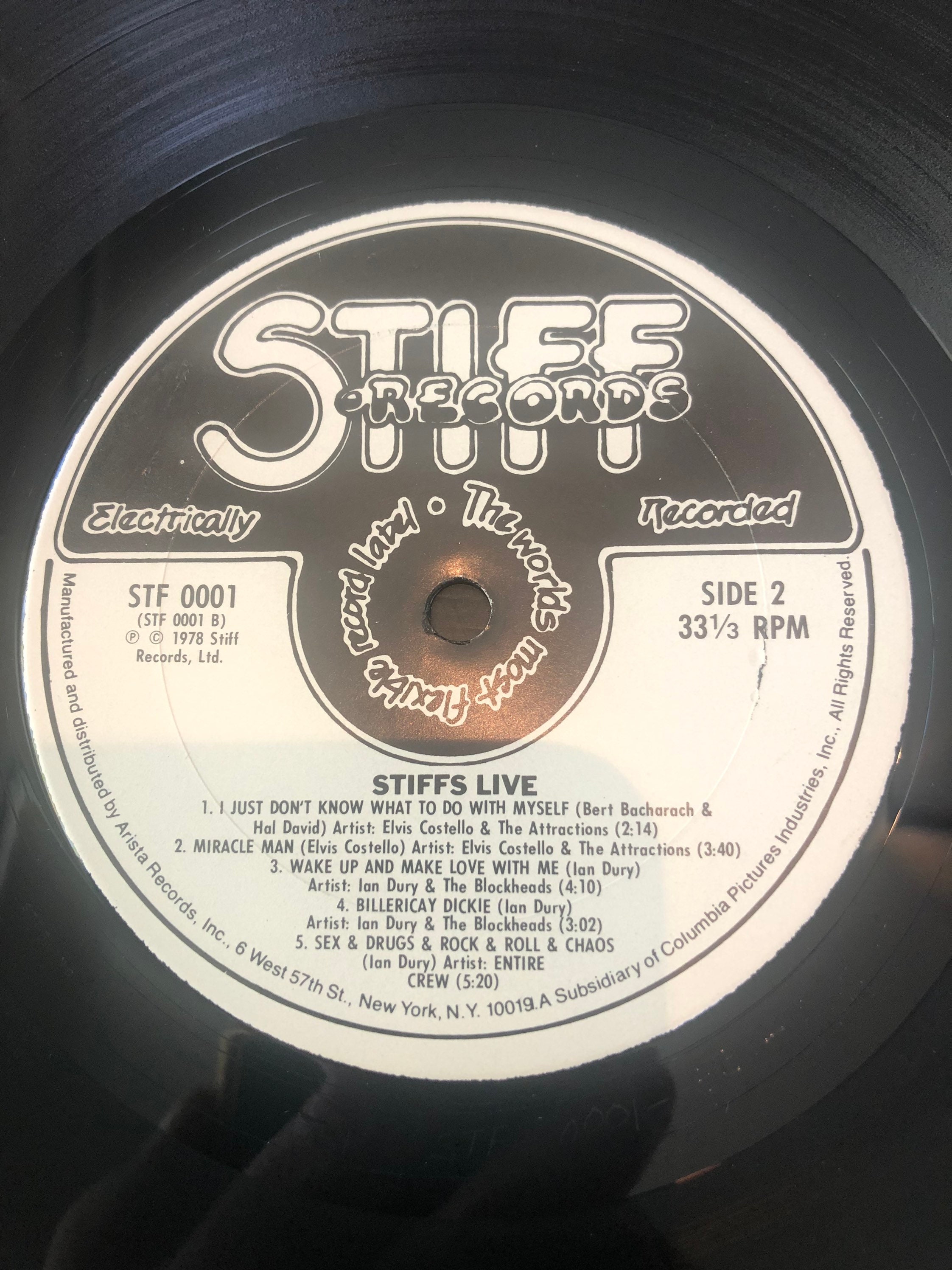 Stiffs Live STF 0001 Stiff Records 1978 Compilation LP Nick - Etsy