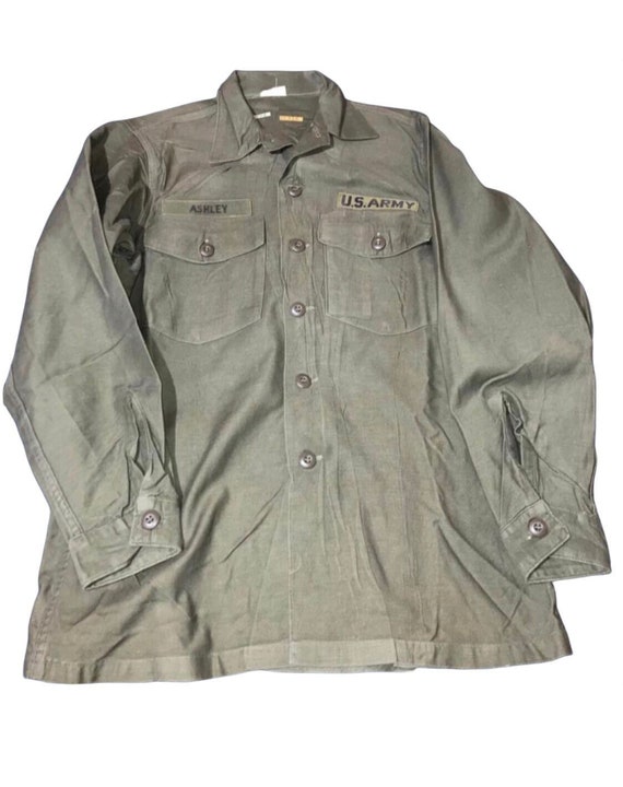 Vietnam Era OG 107 Sateen Field Uniform Jacket Top Bu… - Gem