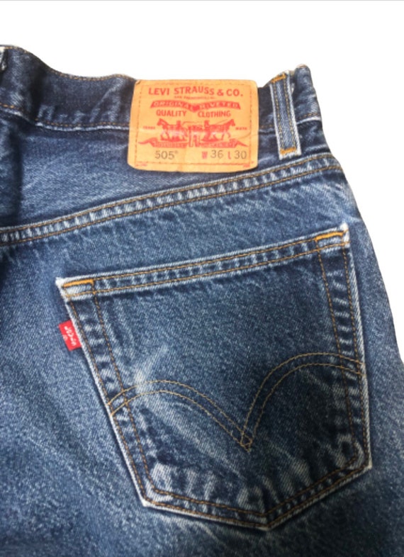 Vintage Levi’s 505’s Zip Front Fantastic Wear & F… - image 2