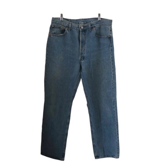 Vintage 80s Levi’s 501 Blue Jeans Button Fly Medi… - image 3