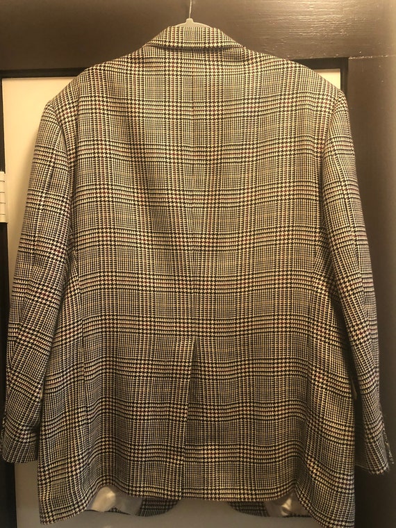 Fantastic 80s Vintage Mens M-L Houndstooth Single… - image 5