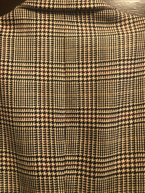 Fantastic 80s Vintage Mens M-L Houndstooth Single… - image 9