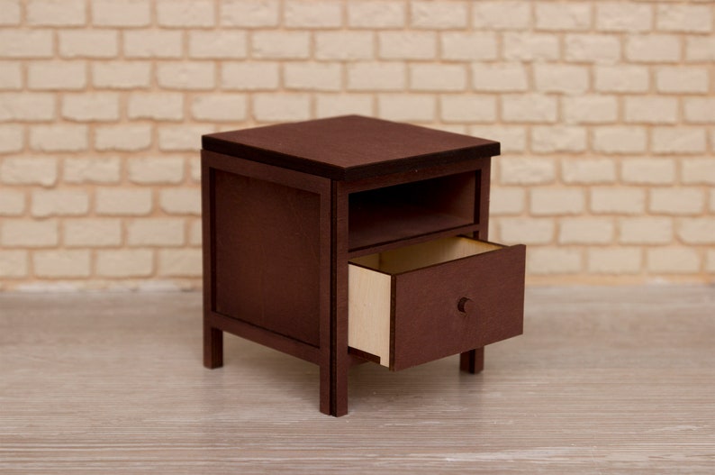 Bedside table for dolls 1/6 dollhouse furniture 12 in FR Etsy
