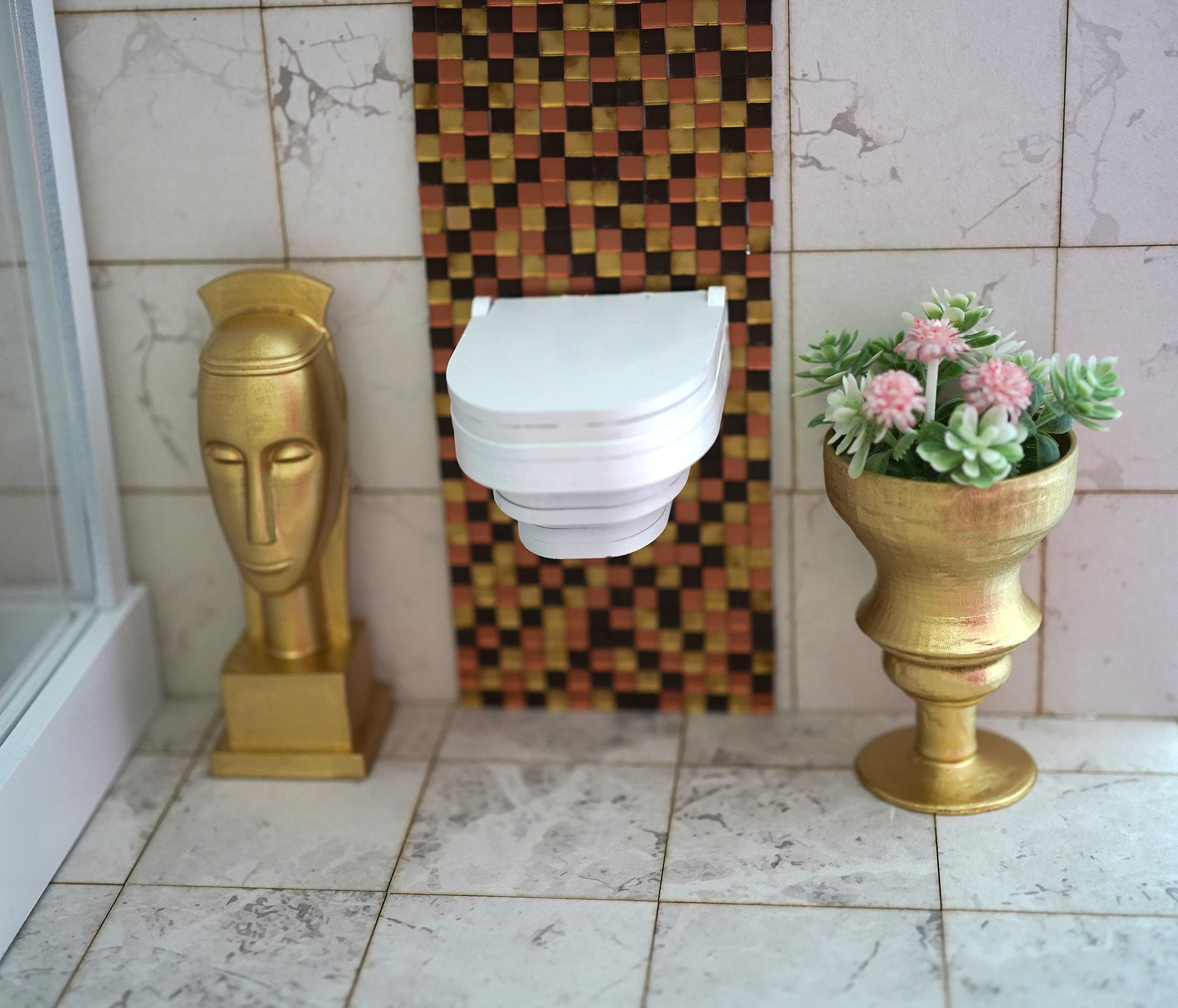 Toilet for dolls 1/6 dollhouse furniture 12 in FR Barbie Etsy