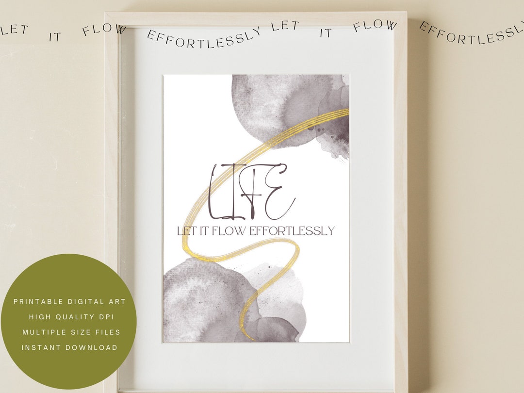 LIFE Quote Printable Digital Wall Art, Home Decor, Inspirational Quotes ...