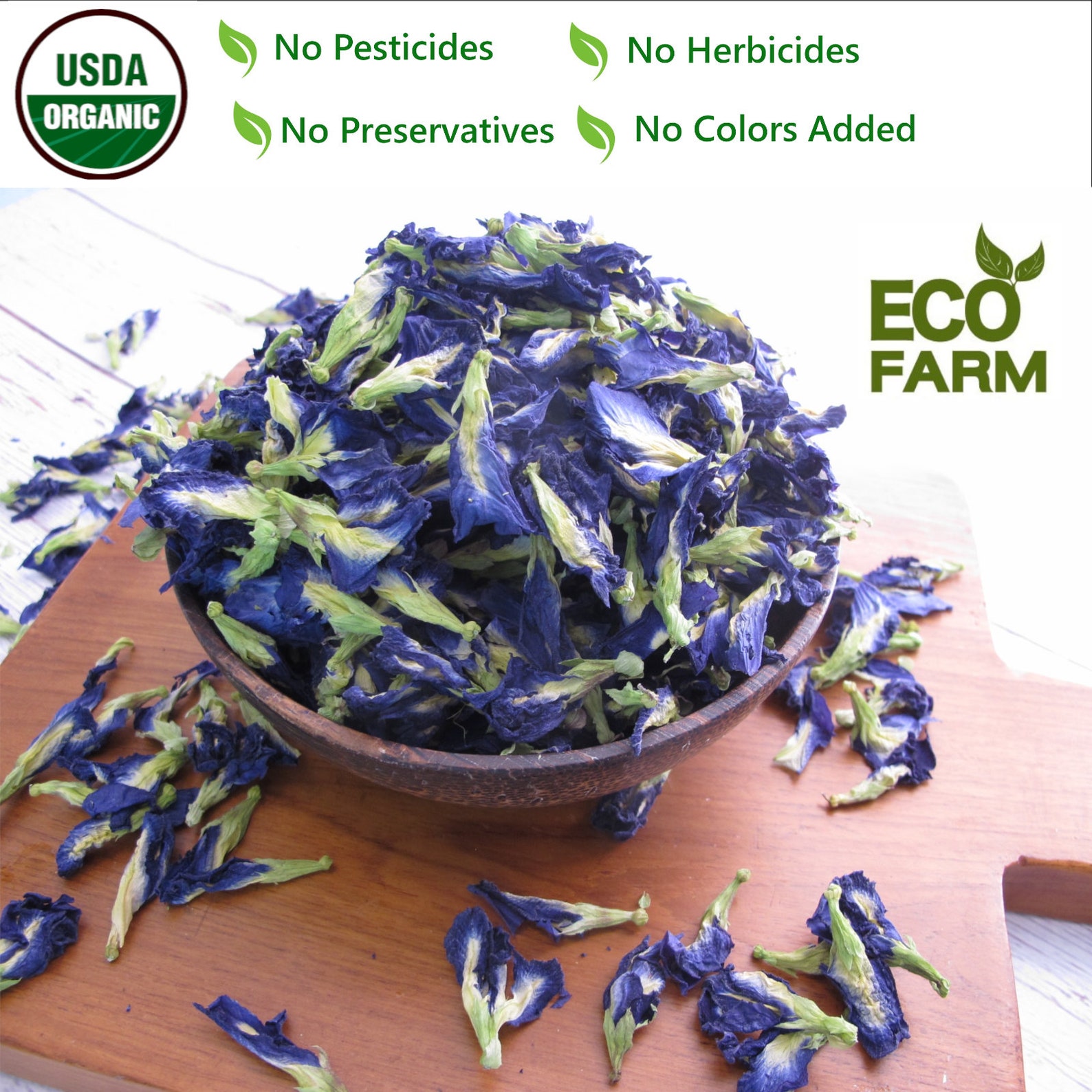 100 Organic Butterfly Pea Flower 50gMakes Color Changing Etsy
