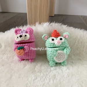 Ready to ship | AirPods Case, Silicone Case Add-on, Handmade, Crochet, Disney, ShellieMay | Gelatoni, Great Birthday Gift