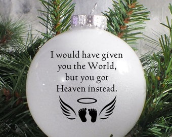 personalized baby loss ornament