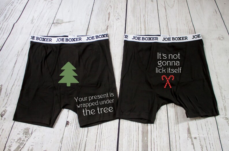 Custom Gift Boyfriend gift Naughty Christmas Boxers Birthday Gift Christmas Present Holiday boxers Husband gift Christmas gift