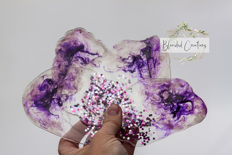 Resin Coasters Beautiful Purple!