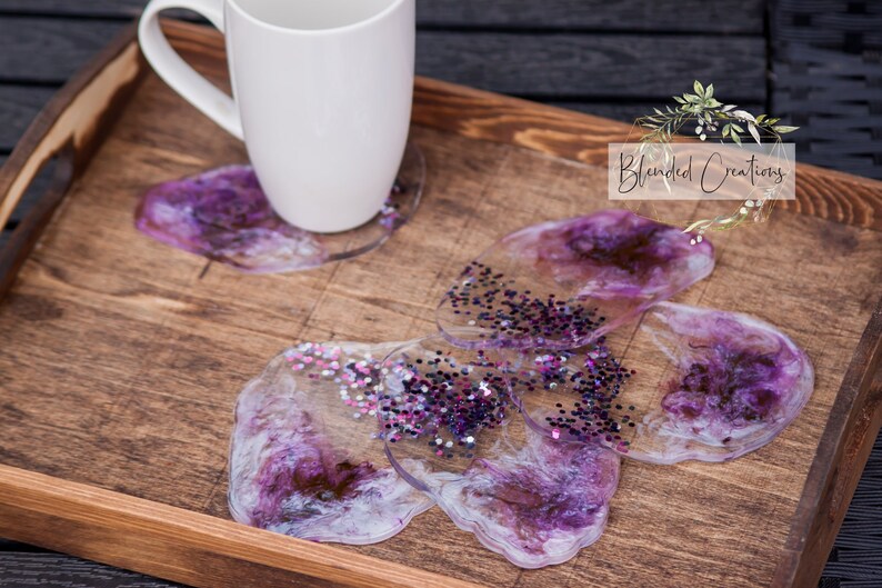 Resin Coasters Beautiful Purple!