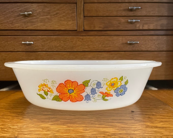 Glasbake Milk Glass Casserole Dish Glasbake J510 1 Quart Vegetable
