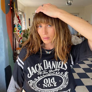 90s Vintage Raw Cropped Top Jack Daniels Logo Tee VTG