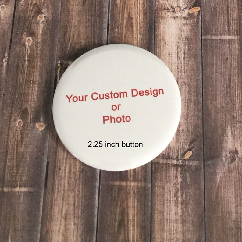 Custom Mirror Button 2.25 inch Etsy