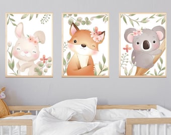 Animal posters for children's rooms