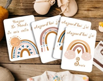 Carte Etape Bebe Etsy