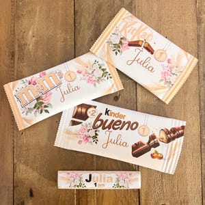 Empty packaging and labels - Birthday kit - Personalized candy labels / water bottle packaging / Cake topper