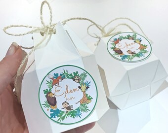 Lot of 8 boxes of sweets or sugared almonds personalized with logo / sugared almonds / sweets / gift / birthday / party / personalized / candy bag